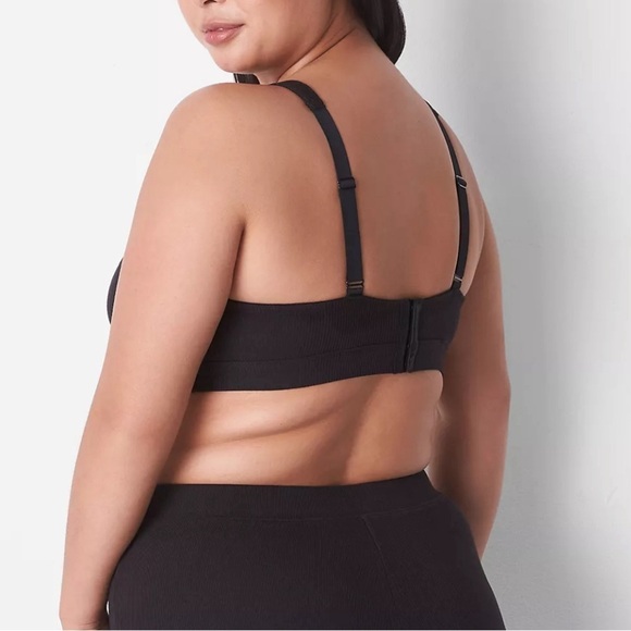 Cacique High Apex Ribbed Cotton Bralette - Picture 2 of 7